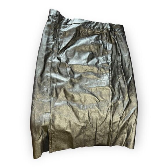 Vero Moda Metallic Leather Skirt - Picture 1 of 4